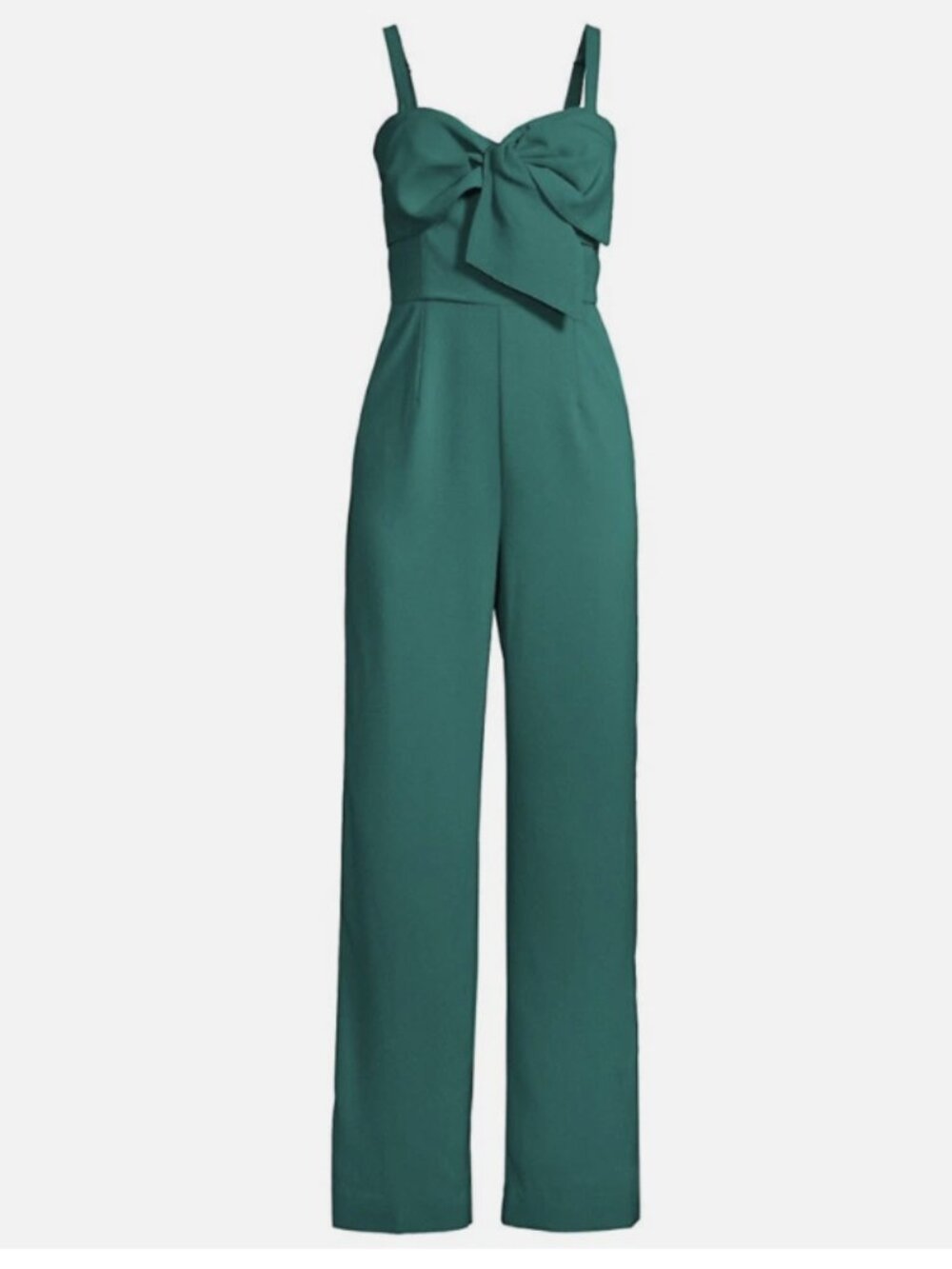 Lilly Pulitzer Green Kavia Bow-Front Straight-Leg Jumpsuit